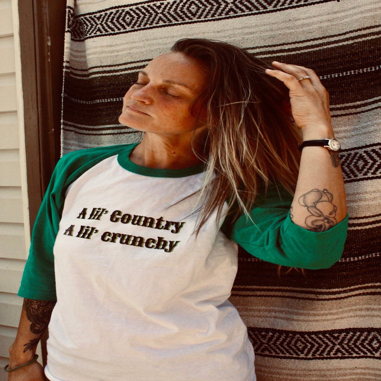 Lil Country Lil Crunchy  unisex baseball Tee